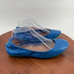 Tieks by Gavrieli Cobalt Blue Leather Foldable Travel Ballet Flats Womens Size 8